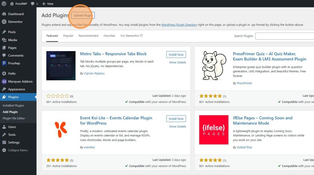 upload plugin 