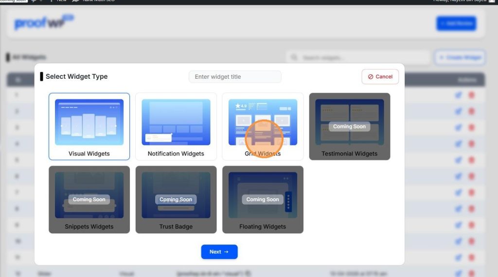 Grid Widgets