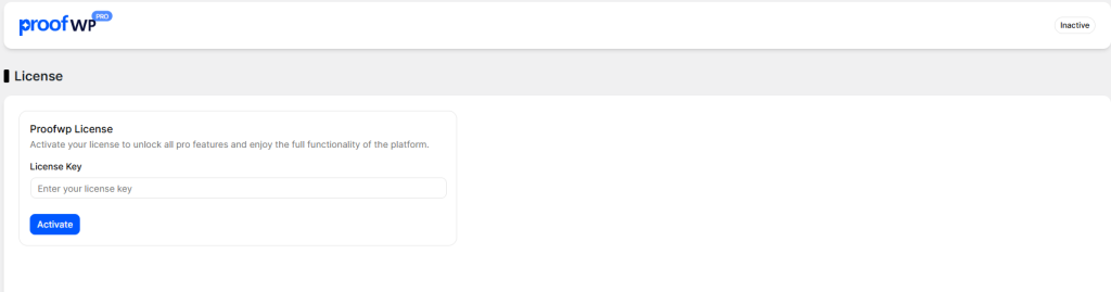 license key option