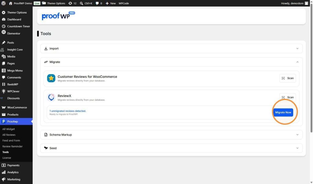 Step 2: Migrate Reviews to ProofWP