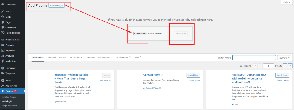 install and activate plugin